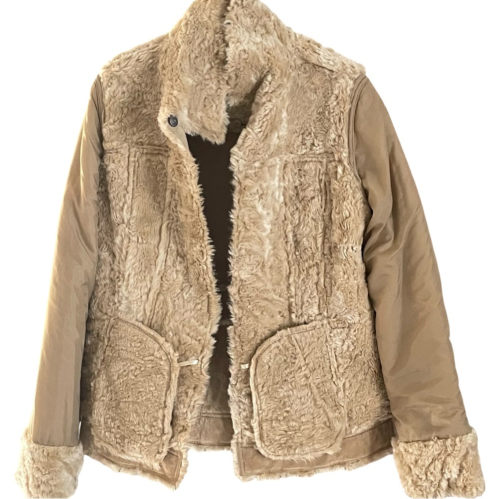 Wilson's Leather Maxima Suede Shearling Coat Women's Large - Picture 5 of 9